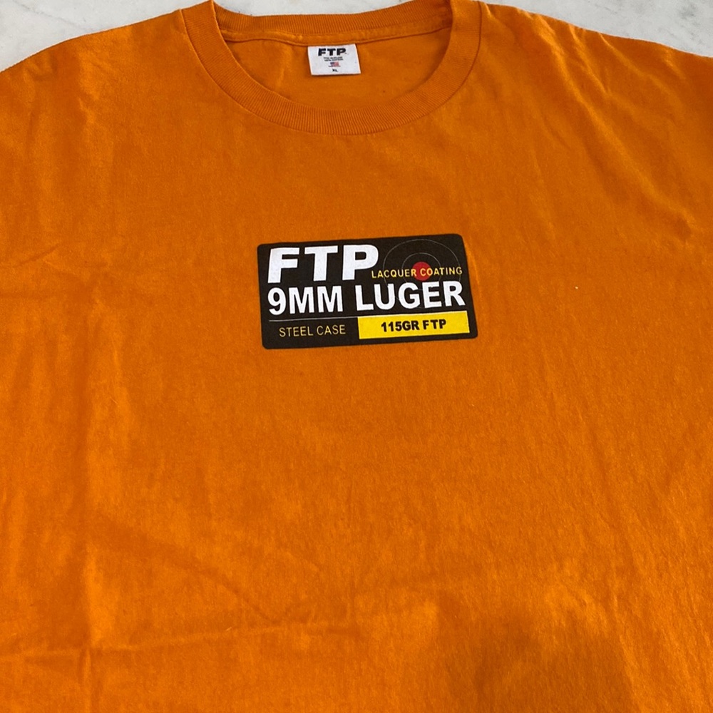 FTP fuck the population orange short sleeve shirt